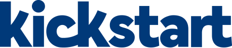 Kickstart logo in dark blue